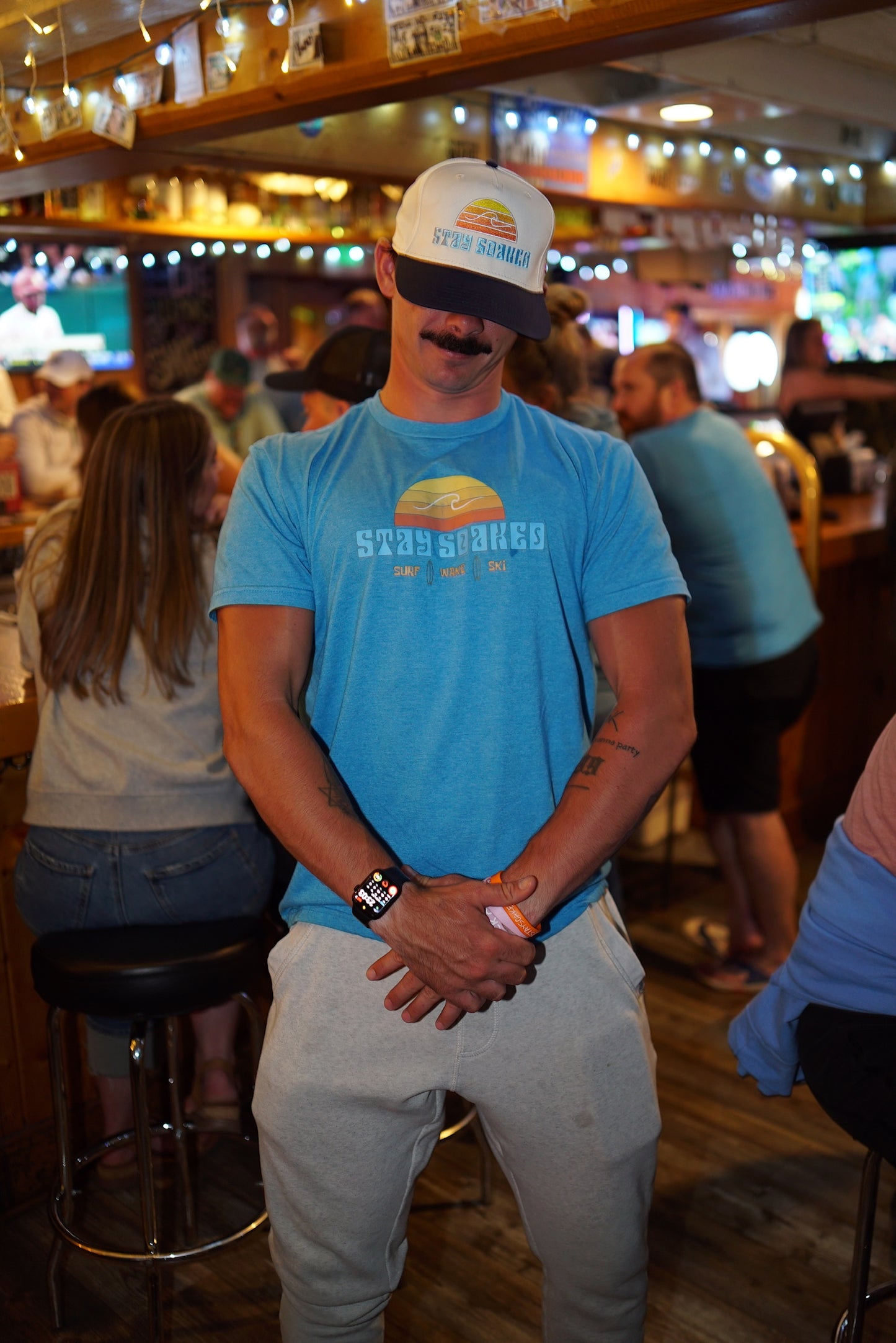 "Sunset Session" Tee – Sky Blue